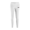 Vif Minimal Logo Women's Leggings — White Casual All-Over Print