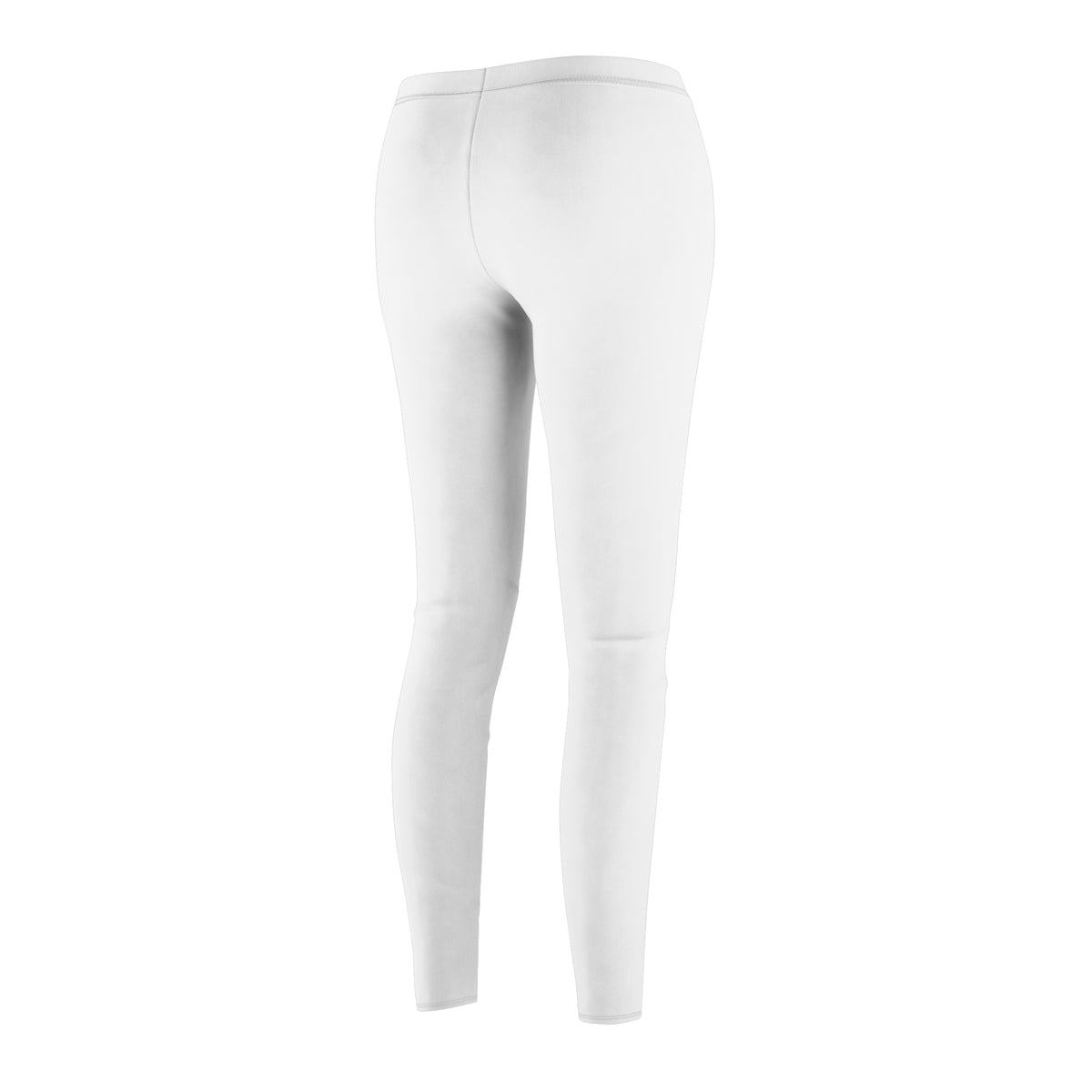 Vif Minimal Logo Women's Leggings — White Casual All-Over Print